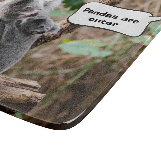 Pandas of Koalas - Welke zijn knuffels? Snijplank (Hoek)