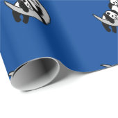 Pandas op de maan cadeaupapier (Rol Hoek)