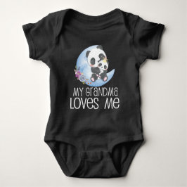 Pandas op Moon 🐼 Mijn oma houdt van me Romper