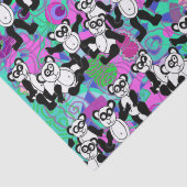 Panda's op paarse tissuepapier (Detail)