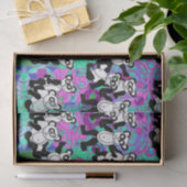 Panda's op paarse tissuepapier (Geschenk)