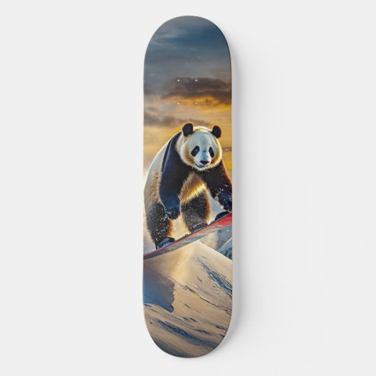 Panda's op snowboards ontwerp van Rich AMeN Gill Persoonlijk Skateboard (Voorkant)