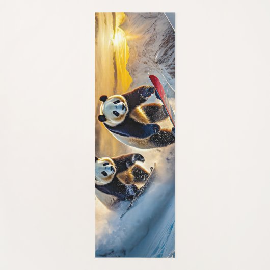 Panda's op snowboards ontwerp van Rich AMeN Gill Yogamat (Voorkant)