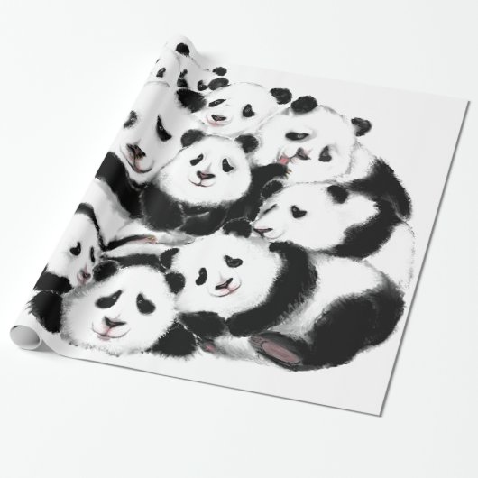 Pandas-opbergpapier — Cadeaus Cadeaupapier (Uitgerold)