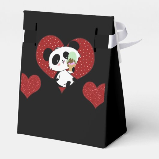 pandas " panda beren " - panda - beer baby " - kaw bedankdoosjes (Achterkant)