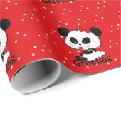 pandas " panda beren " - panda - beer baby " - kaw cadeaupapier (Rol Hoek)