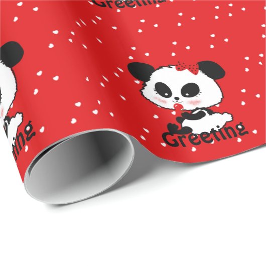 pandas " panda beren " - panda - beer baby " - kaw cadeaupapier (Rol Hoek)