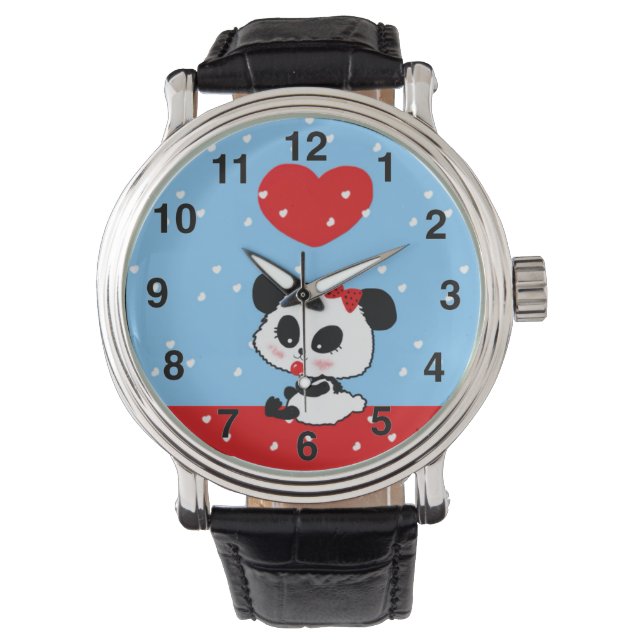 pandas " panda beren " - panda - beer baby " - kaw horloge (Voorkant)