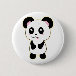 pandas " panda beren " - panda - beer baby " - kaw ronde button 5,7 cm