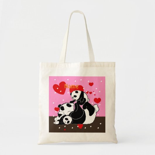 pandas " panda beren " - panda - beer baby " - kaw tote bag (Voorkant)