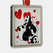 pandas "panda beren" "panda beer baby" "kawaii pan metalen ornament (Rechts)
