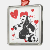 pandas "panda beren" "panda beer baby" "kawaii pan metalen ornament (Links)