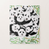 Pandas - Pandemisch - Big Hug - Tekenend Collectie Legpuzzel (Verticaal)
