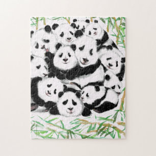 Pandas - Pandemisch - Big Hug - Tekenend Collectie Legpuzzel