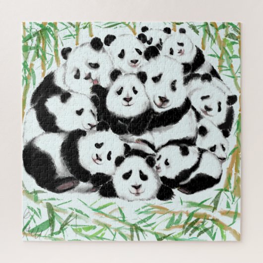 Pandas - Pandemisch - Big Hugs - Collectie Tekenin Legpuzzel (Verticaal)