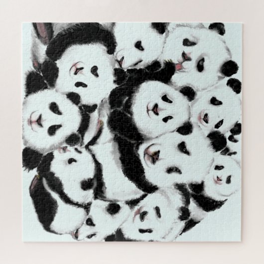 Pandas - Pandemisch - Big Hugs - Tekenend Collecti Legpuzzel (Horizontaal)