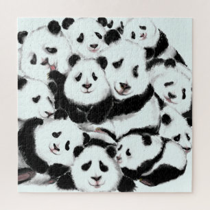 Pandas - Pandemisch - Big Hugs - Tekenend Collecti Legpuzzel