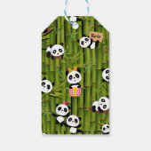 Panda's Patroon 2 Cadeaulabel (Achterkant)