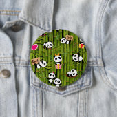 Panda's Patroon 2 Ronde Button 4,0 Cm (In situ)