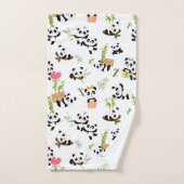 Panda's patroon bad handdoek (Handdoek)