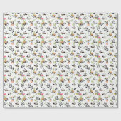 Panda's patroon cadeaupapier (Vlak)