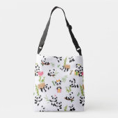 Panda's patroon crossbody tas (Achterkant)