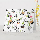 Panda's Patroon Kaart (Gele Bloem)