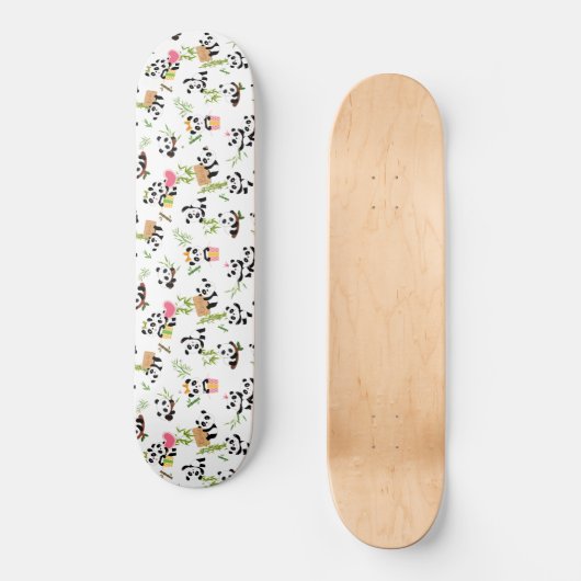 Panda's patroon persoonlijk skateboard (Voorkant)