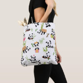 Panda's patroon tote bag (Dichtbij)