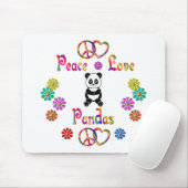 PANDAS PEACE LOVE MUISMAT (Met muis)