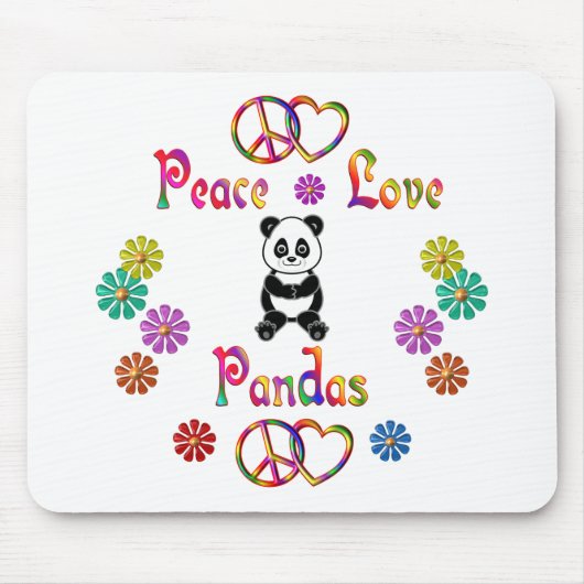 PANDAS PEACE LOVE MUISMAT (Voorkant)