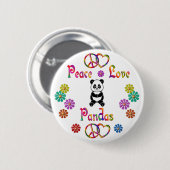 PANDAS PEACE LOVE RONDE BUTTON 5,7 CM (Voorkant /achterkant)