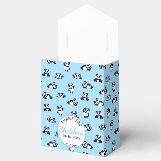 Pandas Polka Dot Birthday Party Bedankdoosjes (Geopend)