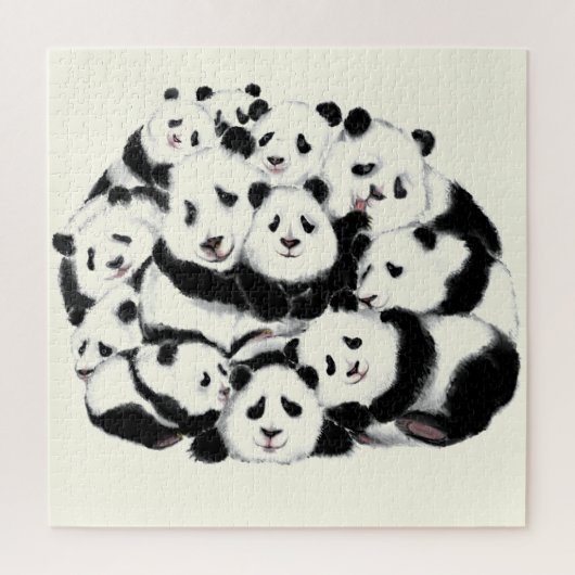 Panda's puzzel grappig (Verticaal)