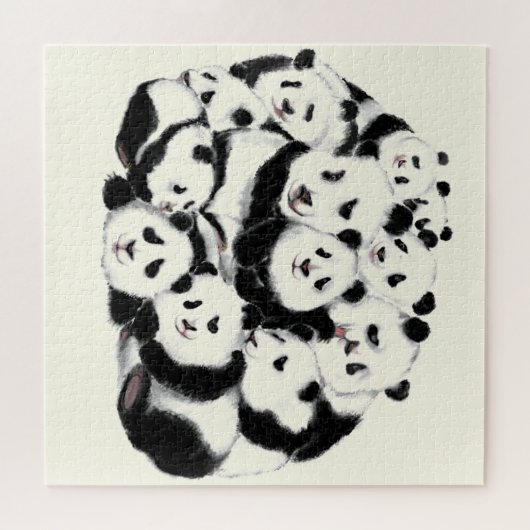 Panda's puzzel grappig legpuzzel (Horizontaal)