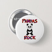 Pandas Rock Ronde Button 5,7 Cm (Voorkant /achterkant)