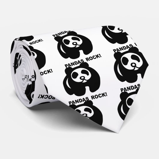 Pandas Rock Stropdas (Opgerold)