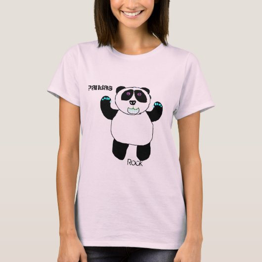 PANDAS ROCK TSHIRT (Voorkant)