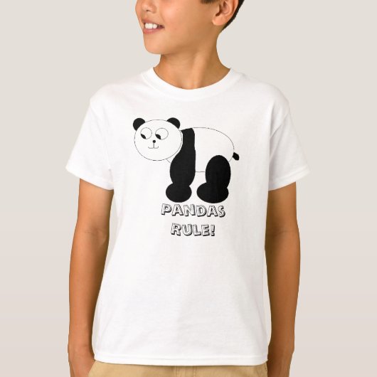 "Pandas Rule!" Kind T-Shirt (Voorkant)