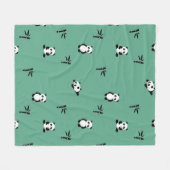 Panda's Schattig Fleece Deken (Voorkant (Horizontaal))