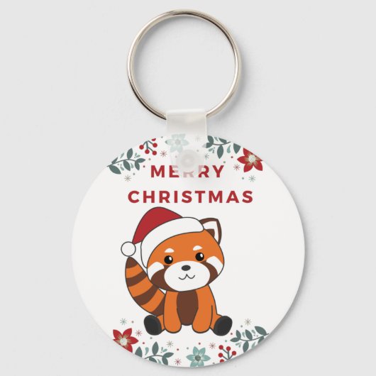 Pandas-sleutel voor de winter sleutelhanger (Voorkant)