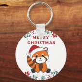 Pandas-sleutel voor de winter sleutelhanger (Voorkant)