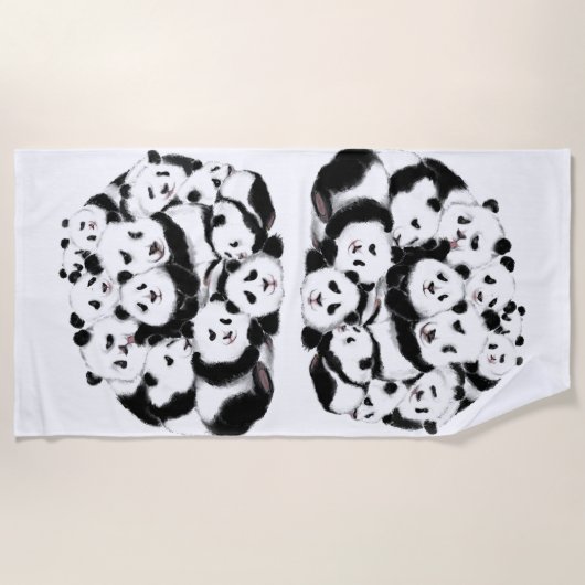 Pandas strandlaken (Voorkant)