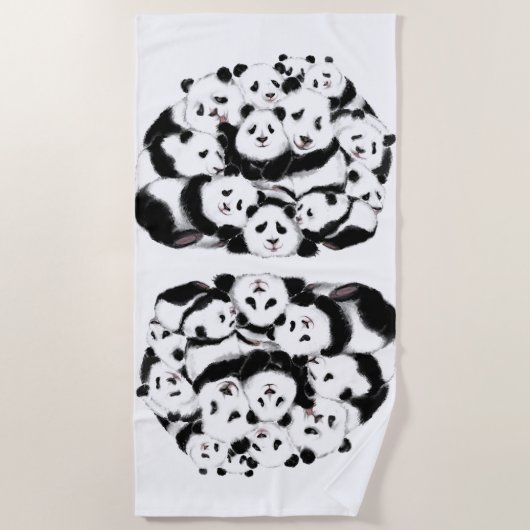 Pandas strandlaken (Voorkant)