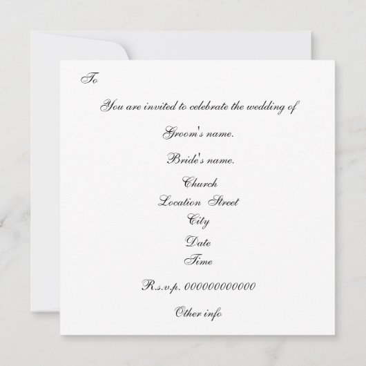 Panda's trouwbril op uitnodiging (Achterkant)