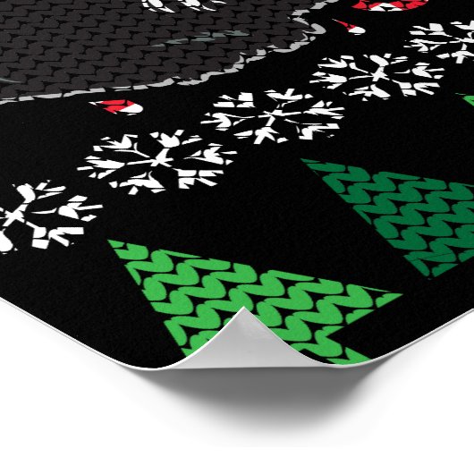 Pandas Ugly KerstSweater Wildlife Series Poster (Hoek)