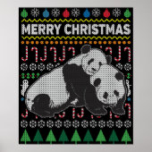 Pandas Ugly KerstSweater Wildlife Series Poster (Voorkant)