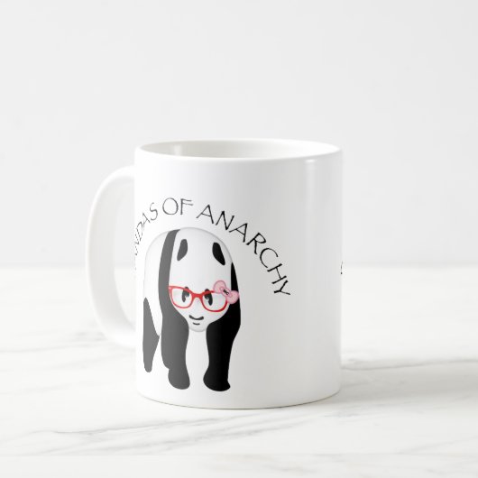 Panda's van anarchie koffiemok (Voorkant links)