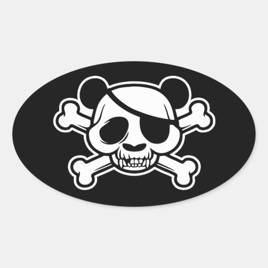 Panda's van Pandazance Ovale Sticker (Voorkant)