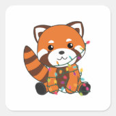 Pandas Vierkante Sticker (Voorkant)